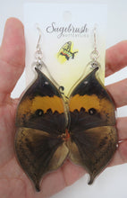 Orange Oak Leaf Butterfly Resin Earrings