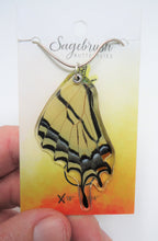 Western and Two Tailed Swallowtail Butterfly Resin Necklace