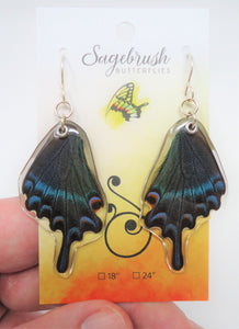 Alpine Black Swallowtail Resin Earrings