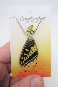 Anise Swallowtail Butterfly Resin Necklace
