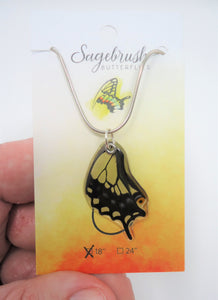 Anise Swallowtail Butterfly Resin Necklace