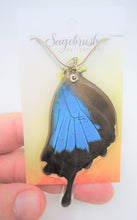 Blue Mountain Swallowtail Resin Wing Necklace
