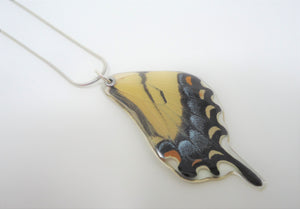 Eastern Tiger Swallowtail Butterfly Resin Wing Necklace