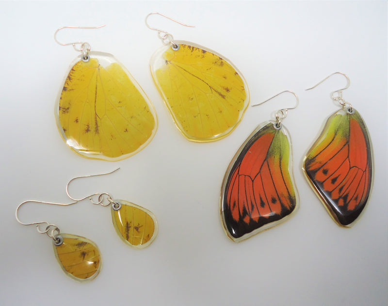 Orange store resin earrings