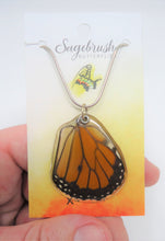 Monarch Butterfly Resin Necklace