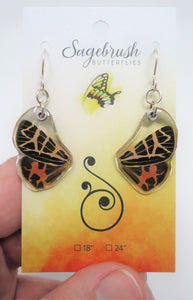 Ornate Tiger Moth Resin Earrings