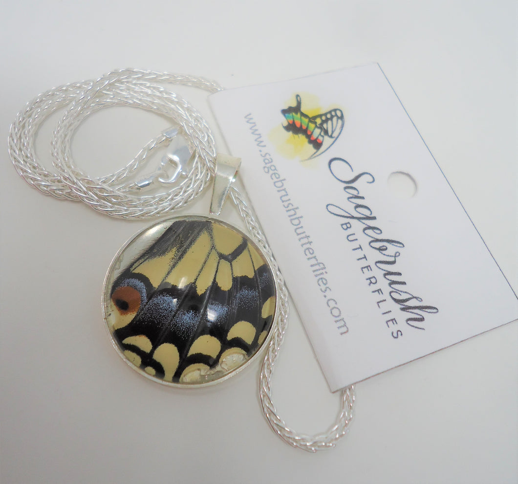 Oregon Swallowtail Sterling Silver Pendant Necklace