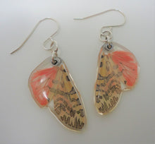 Painted Tiger Moth Resin Earrings