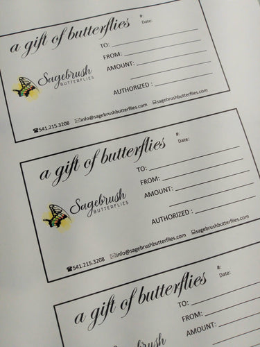 Sagebrush Butterflies Digital Gift Card